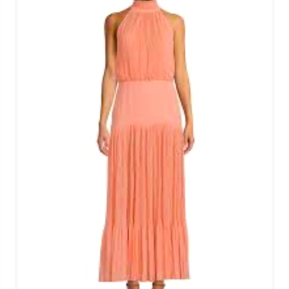Veronica Bread Maxi Dress Bright Coral - Picture 1 of 4